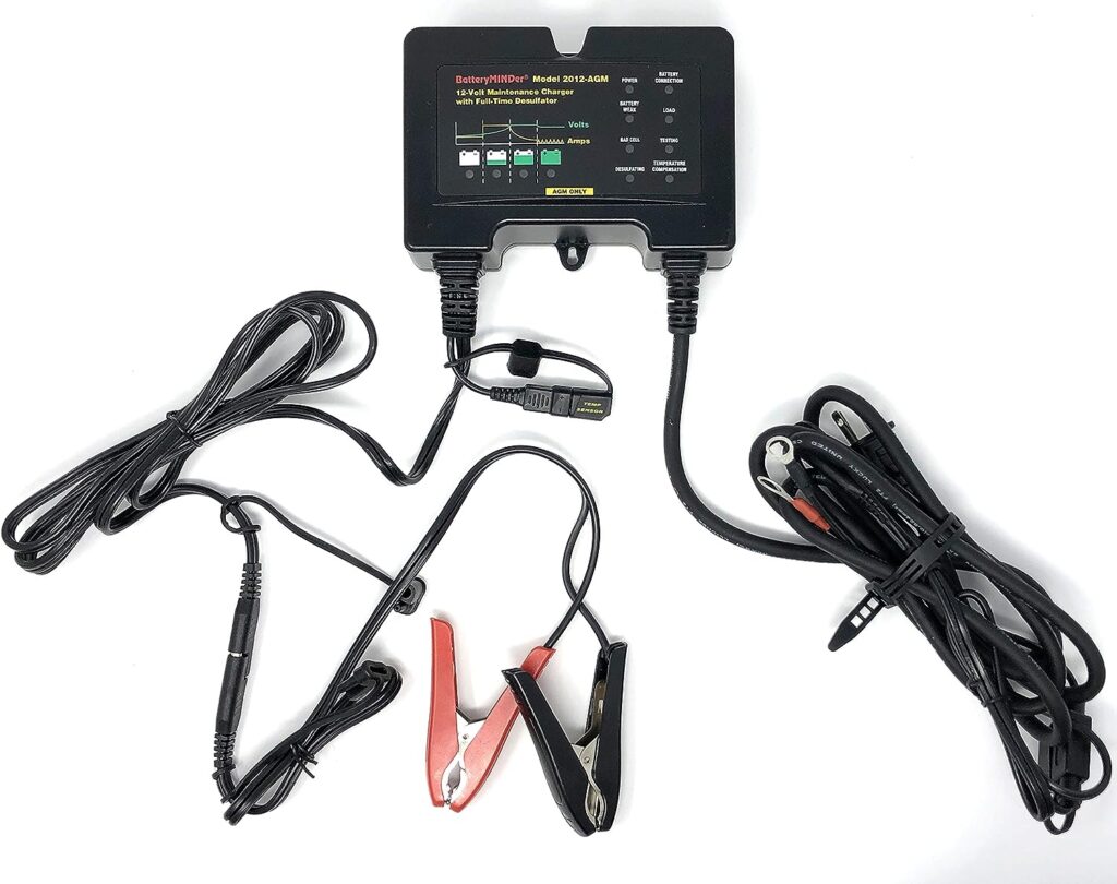 BatteryMINDer 2012-AGM - AGM Batteries Only - 12 Volt-2 Amp Battery Charger, Battery Maintainer, and Battery Desulfator for Odyssey, Optima * AGM Lead-Acid Batteries