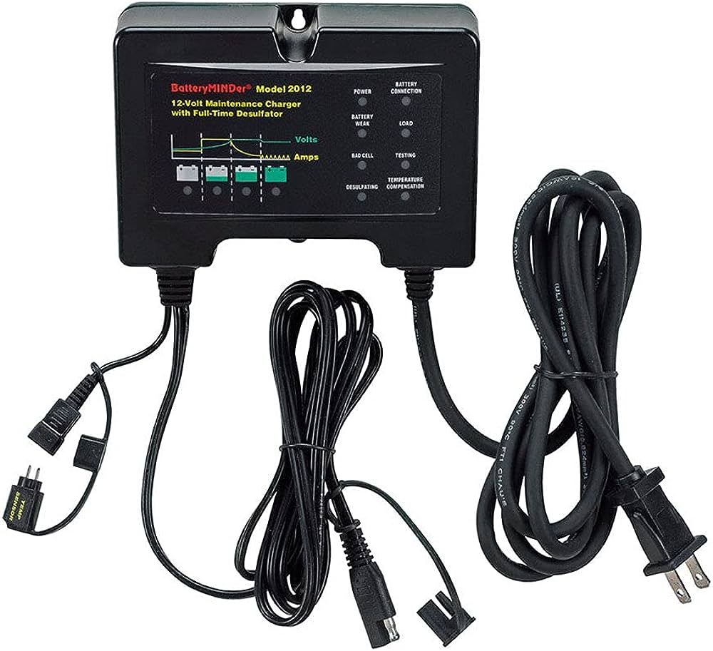 BatteryMINDer 2012-AGM - AGM Batteries Only - 12 Volt-2 Amp Battery Charger, Battery Maintainer, and Battery Desulfator for Odyssey, Optima * AGM Lead-Acid Batteries